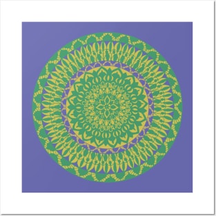 Mandala Green Posters and Art